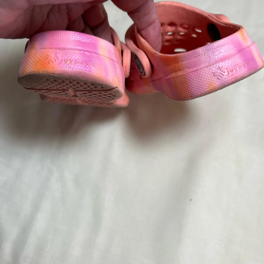 Joy bees Kids' Clogs in Pink and Orange Tie Dye